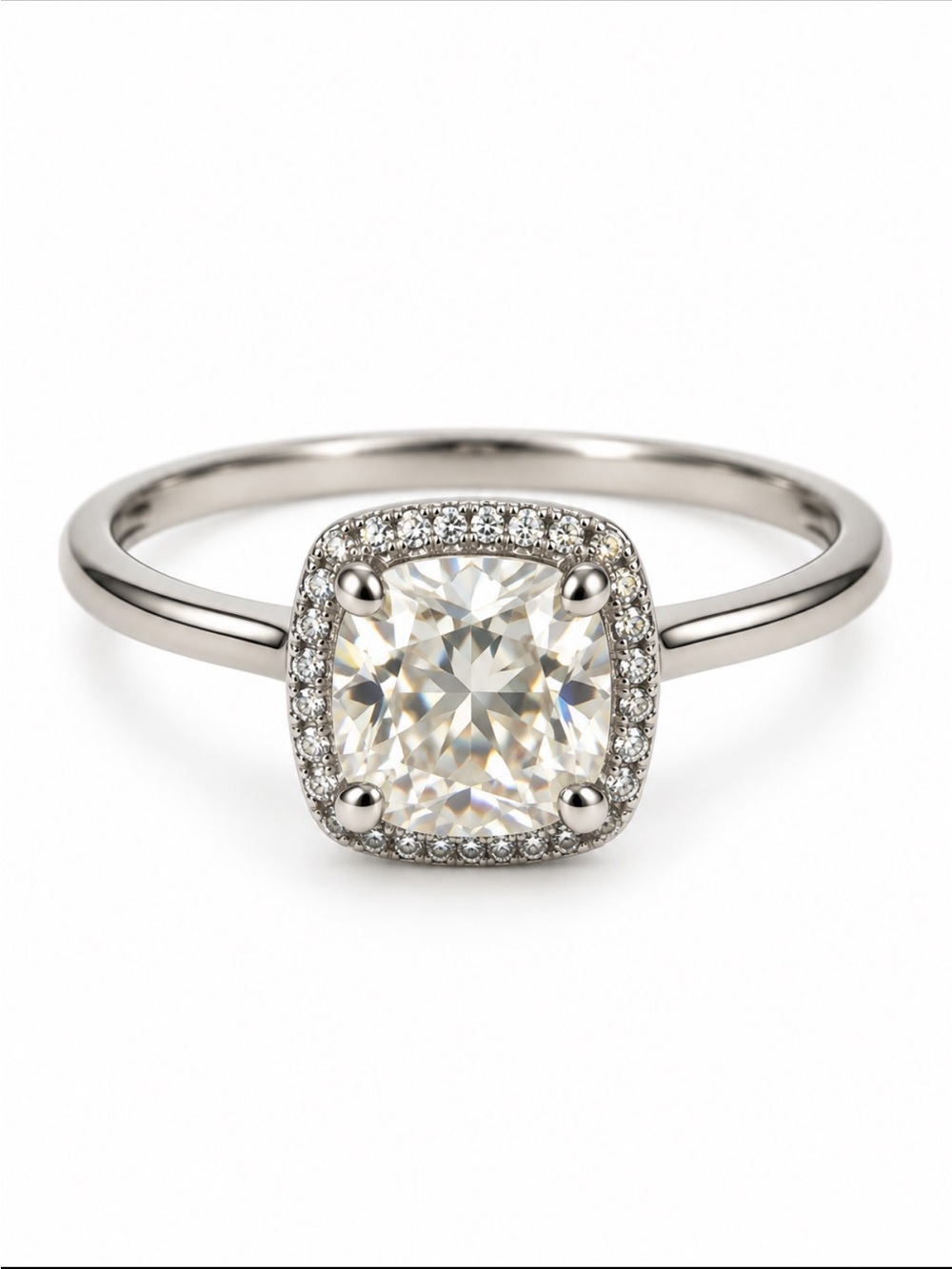 925 Sterling 2.5 Ct Moissanite Ring in Size 8 with GRA Cert and NWT